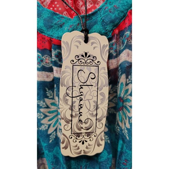 NWT Boho multi color flowy summer top - Picture 4 of 6